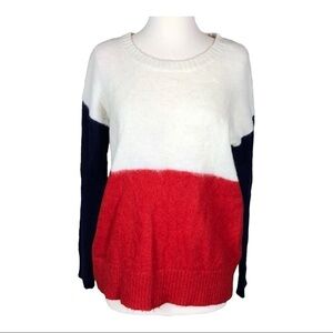 Madewell color block wool sweater women’s small‎
